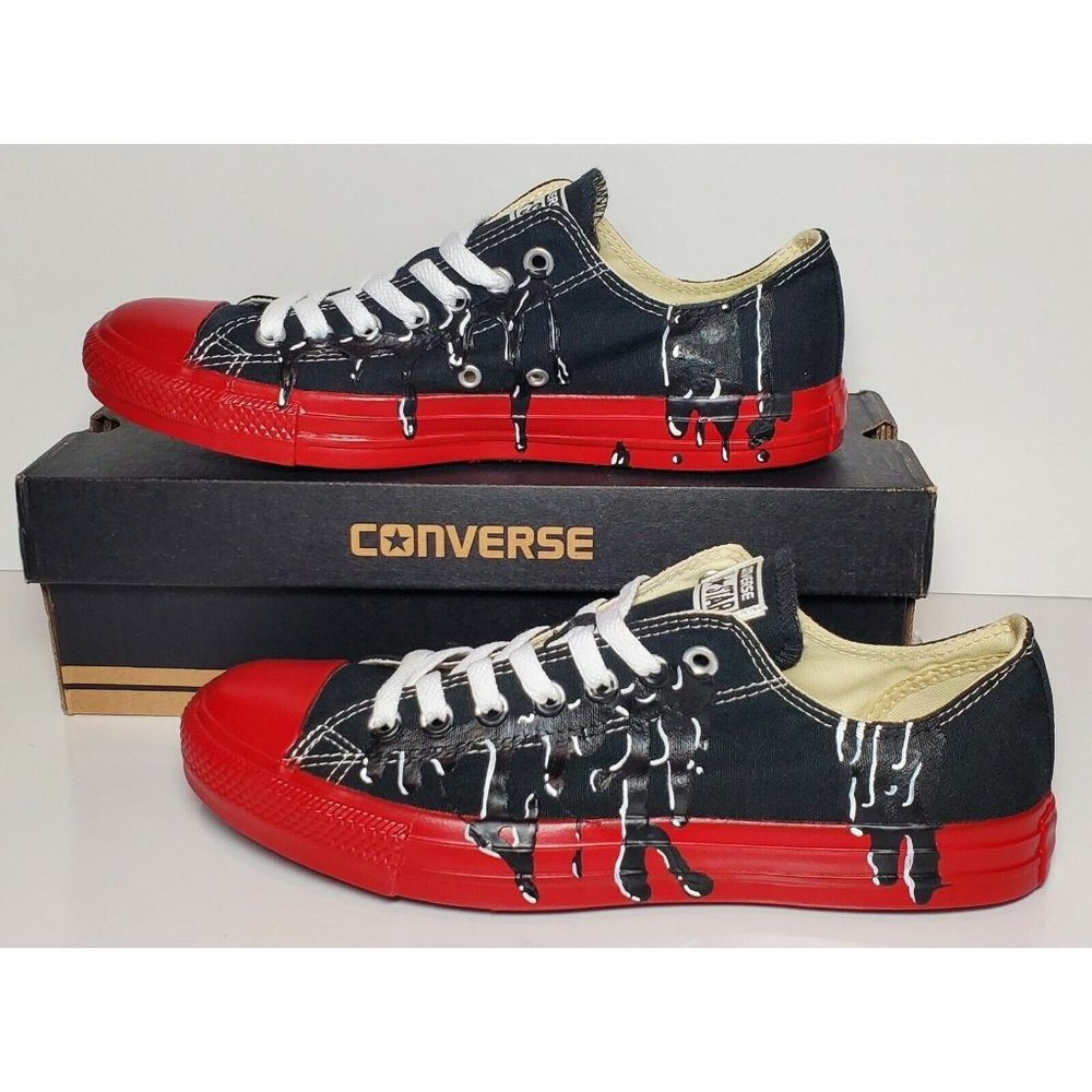 Converse Custom Chuck Taylor "Dripping Design" Men's Size 9.5 Women's 11.5 New